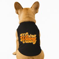 Vibing Orange Vibes Only Color Graphic Doggie Tank