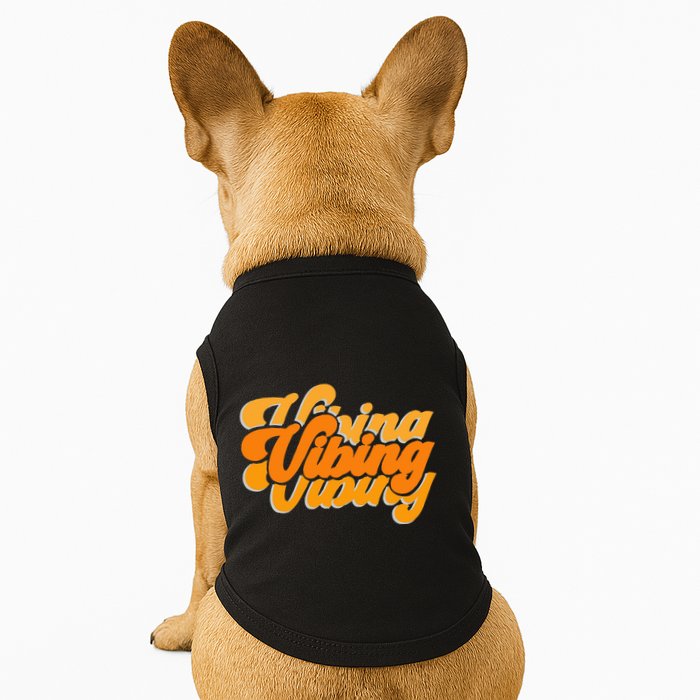Vibing Orange Vibes Only Color Graphic Doggie Tank