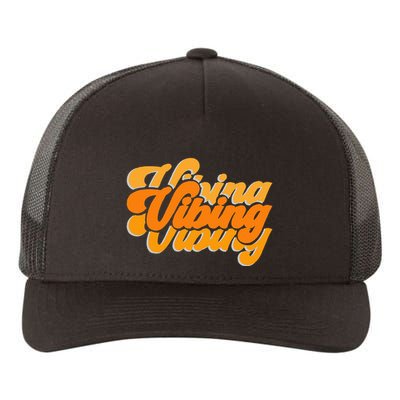 Vibing Orange Vibes Only Color Graphic Yupoong Adult 5-Panel Trucker Hat
