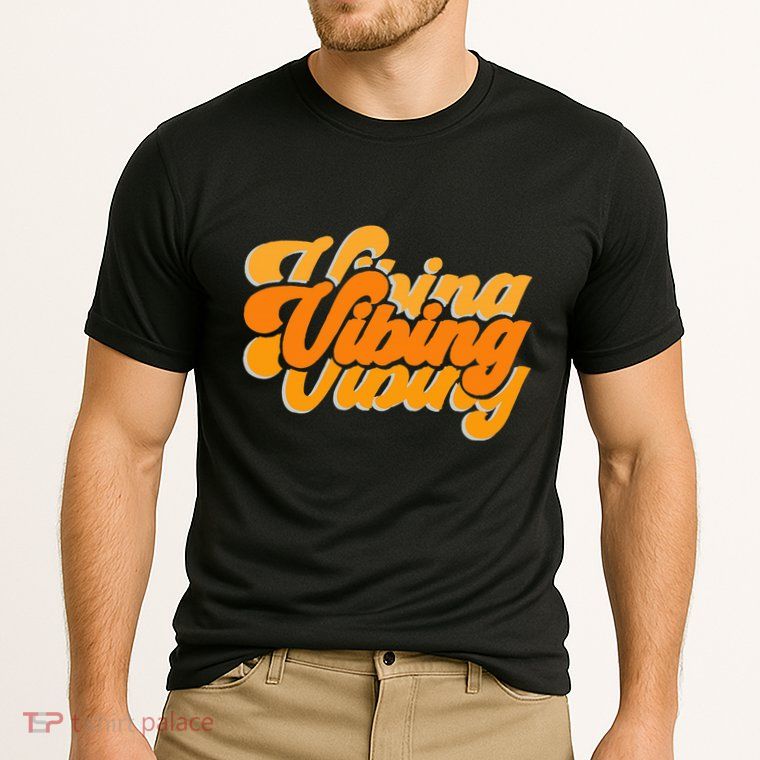 Vibing Orange Vibes Only Color Graphic Performance Shirt
