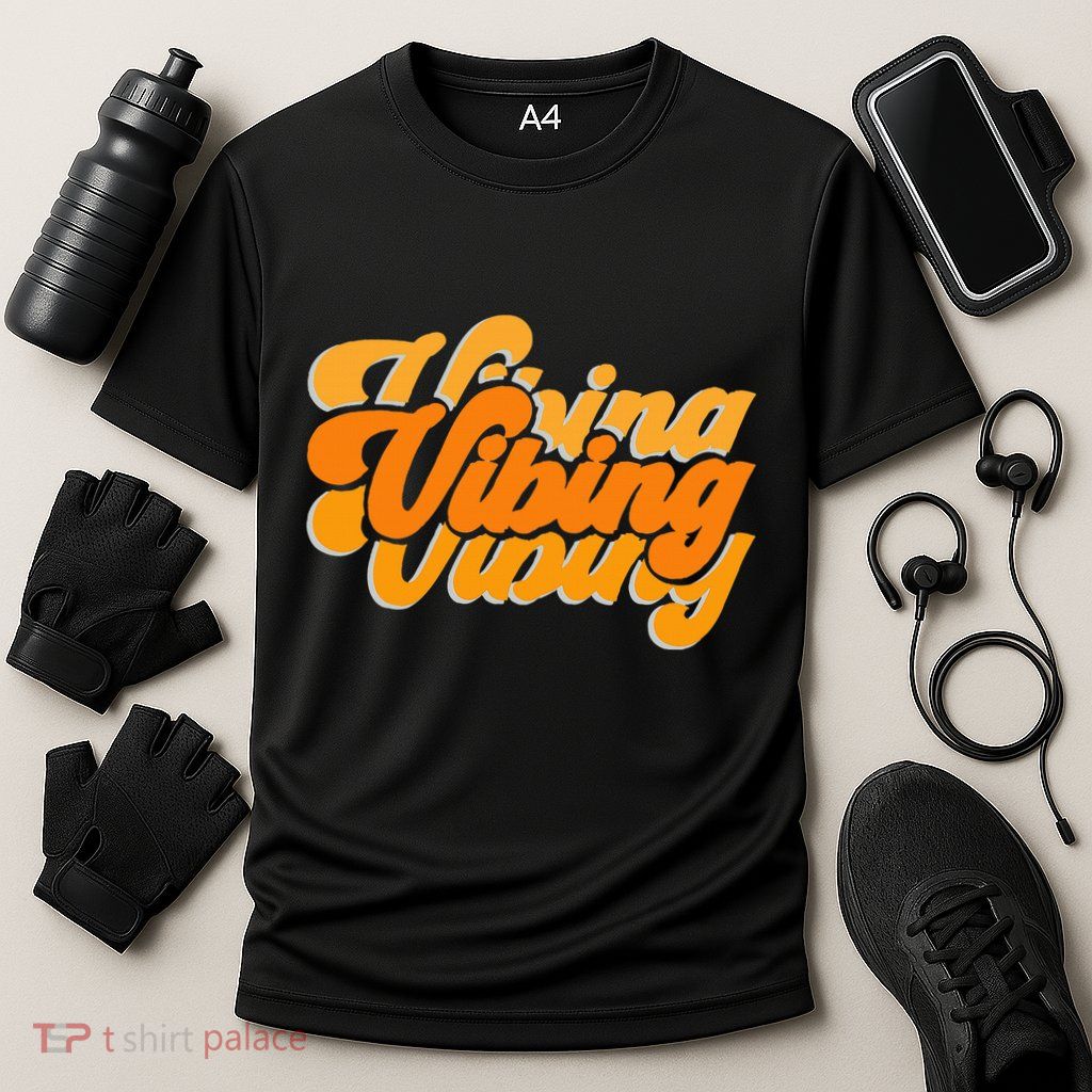 Vibing Orange Vibes Only Color Graphic Performance Shirt