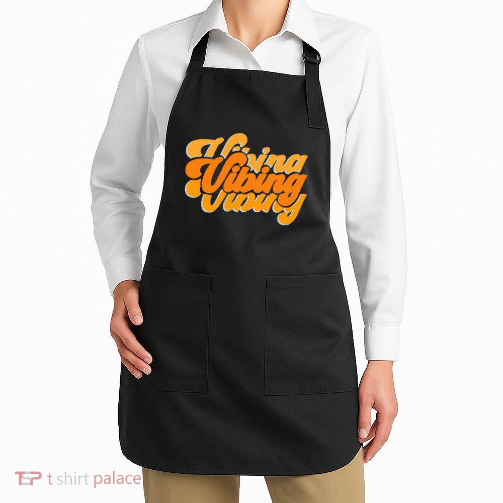 Vibing Orange Vibes Only Color Graphic Apron
