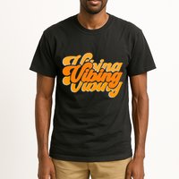 Vibing Orange Vibes Only Color Graphic Tall T-Shirt