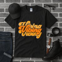 Vibing Orange Vibes Only Color Graphic Tall T-Shirt