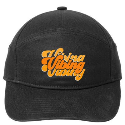 Vibing Orange Vibes Only Color Graphic 7-Panel Snapback Hat