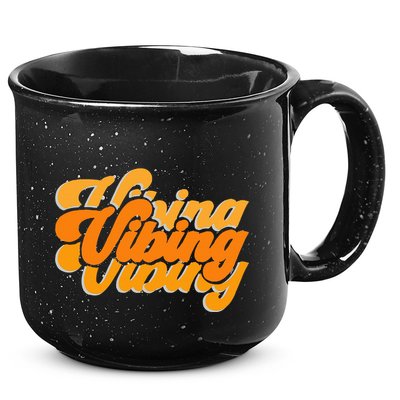 Vibing Orange Vibes Only Color Graphic 15oz Campfire Ceramic Mug