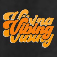 Vibing Orange Vibes Only Color Graphic Beanie
