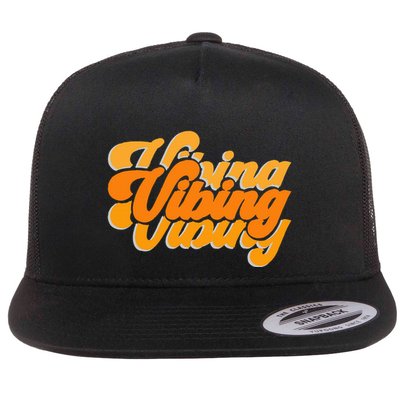 Vibing Orange Vibes Only Color Graphic Flatbill Hat