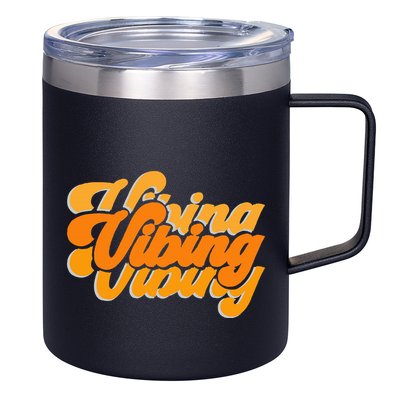 Vibing Orange Vibes Only Color Graphic 12oz Stainless Steel Coffee Mug