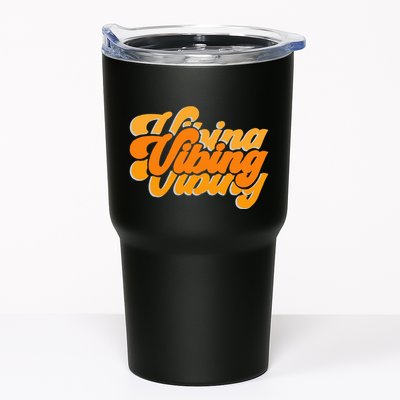 Vibing Orange Vibes Only Color Graphic Tumbler