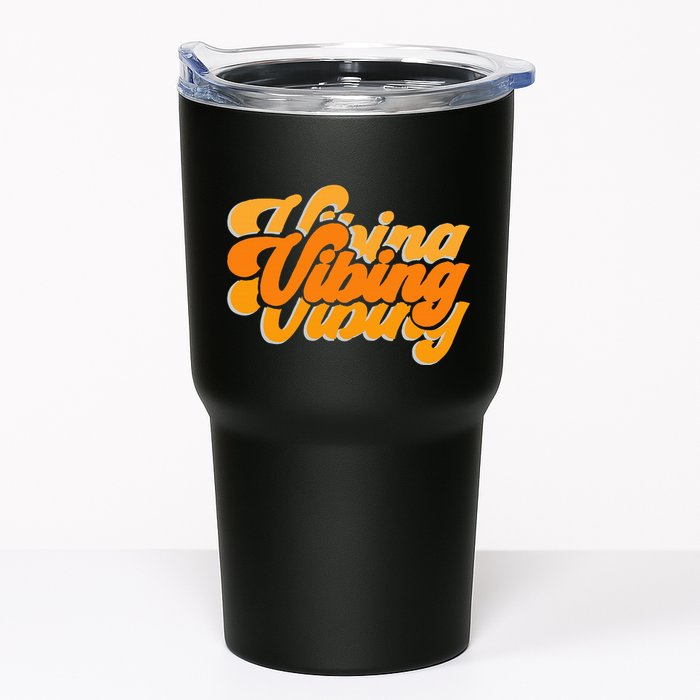 Vibing Orange Vibes Only Color Graphic Tumbler
