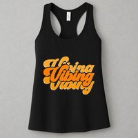 Vibing Orange Vibes Only Color Graphic Womens Tank Top