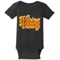 Vibing Orange Vibes Only Color Graphic Baby Bodysuit
