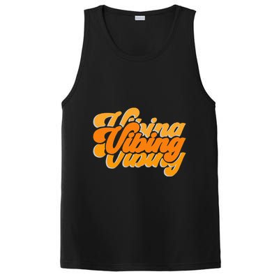 Vibing Orange Vibes Only Color Graphic PosiCharge Competitor Tank