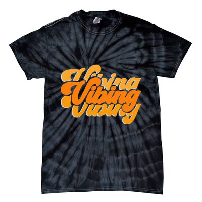 Vibing Orange Vibes Only Color Graphic Tie-Dye T-Shirt