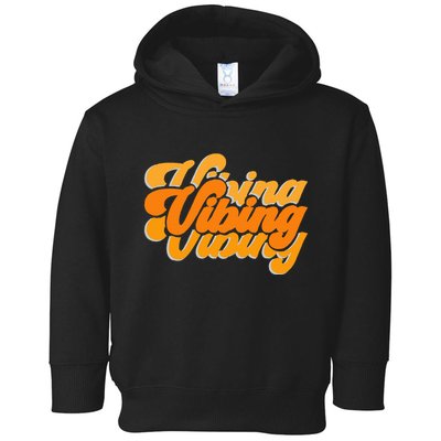Vibing Orange Vibes Only Color Graphic Toddler Hoodie