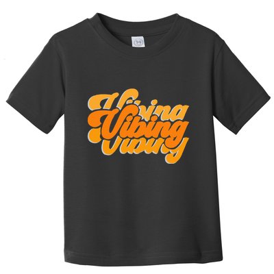 Vibing Orange Vibes Only Color Graphic Toddler T-Shirt
