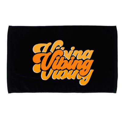 Vibing Orange Vibes Only Color Graphic Microfiber Hand Towel