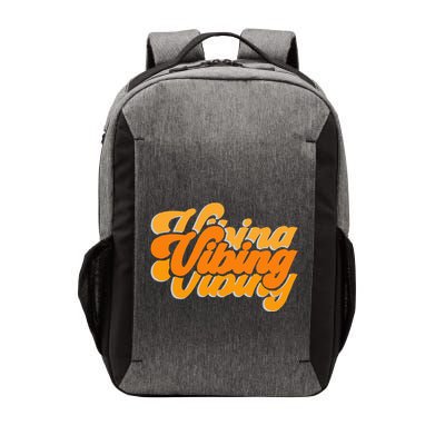 Vibing Orange Vibes Only Color Graphic Vector Backpack