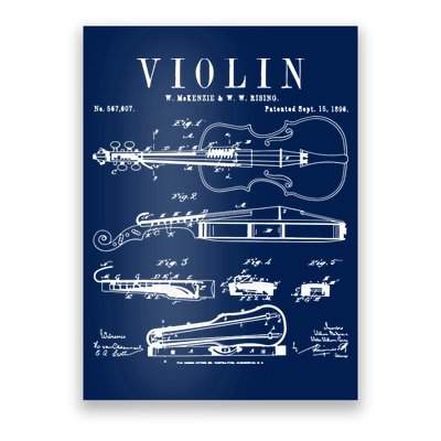Violin Old Vintage Patent Drawing Print Poster