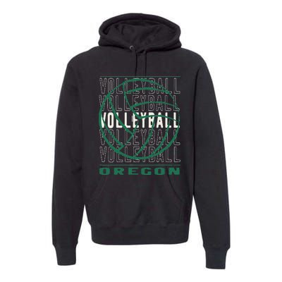 Volleyball Oregon Premium Hoodie