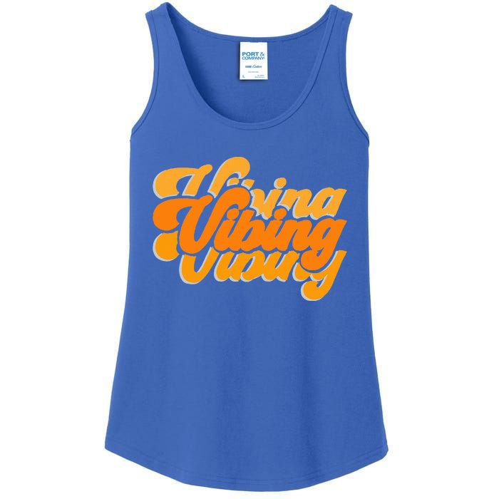 Vibing Orange Vibes Only Color Ladies Essential Tank