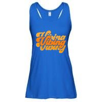 Vibing Orange Vibes Only Color Ladies Essential Flowy Tank