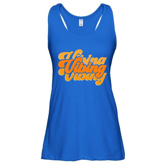 Vibing Orange Vibes Only Color Ladies Essential Flowy Tank