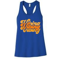 Vibing Orange Vibes Only Color Women's Racerback Tank