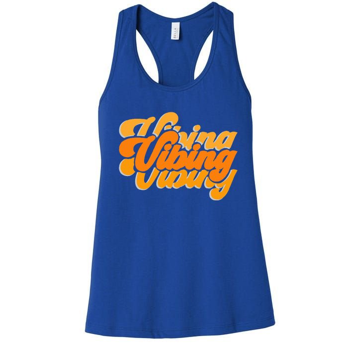 Vibing Orange Vibes Only Color Women's Racerback Tank