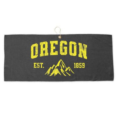 Vintage Oregon Large Microfiber Waffle Golf Towel