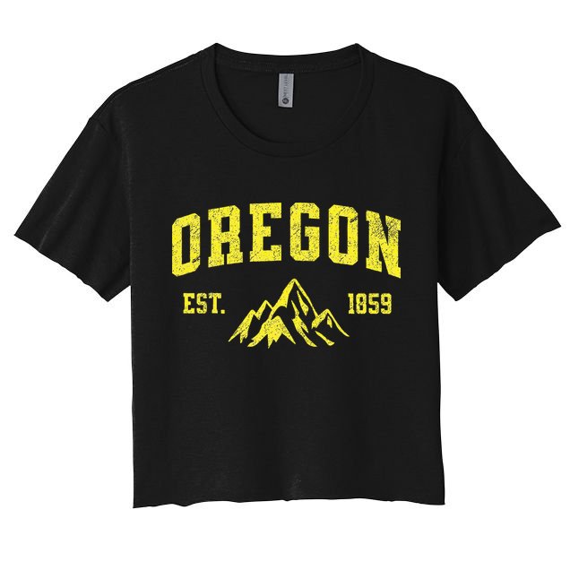 Vintage Oregon Women's Crop Top Tee