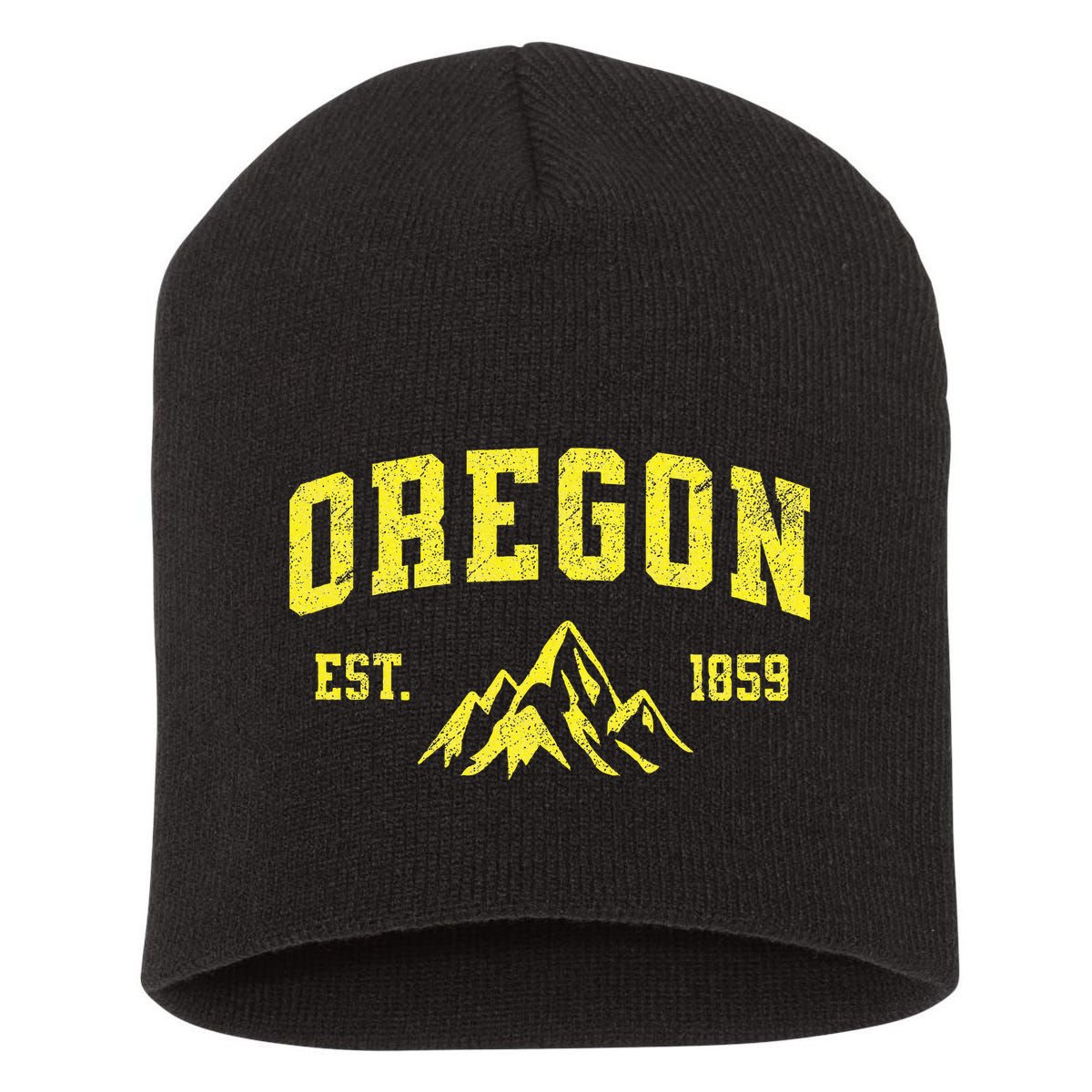 Vintage Oregon Short Acrylic Beanie