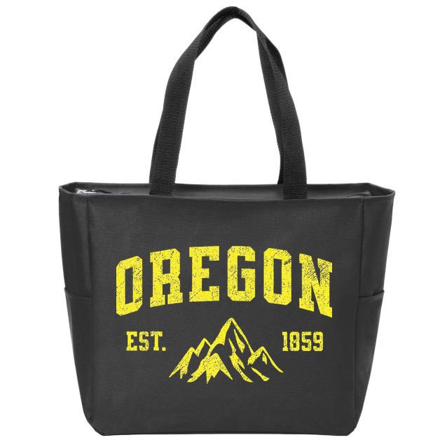 Vintage Oregon Zip Tote Bag
