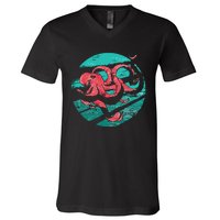 Vintage Octopus V-Neck T-Shirt