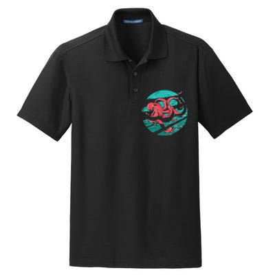 Vintage Octopus Dry Zone Grid Polo