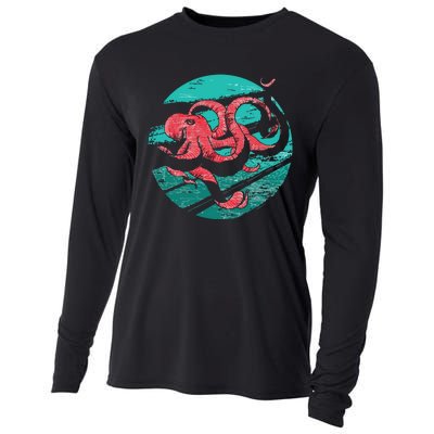 Vintage Octopus Cooling Performance Long Sleeve Crew