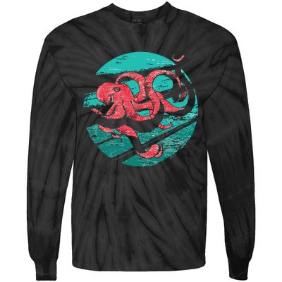 Vintage Octopus Tie-Dye Long Sleeve Shirt