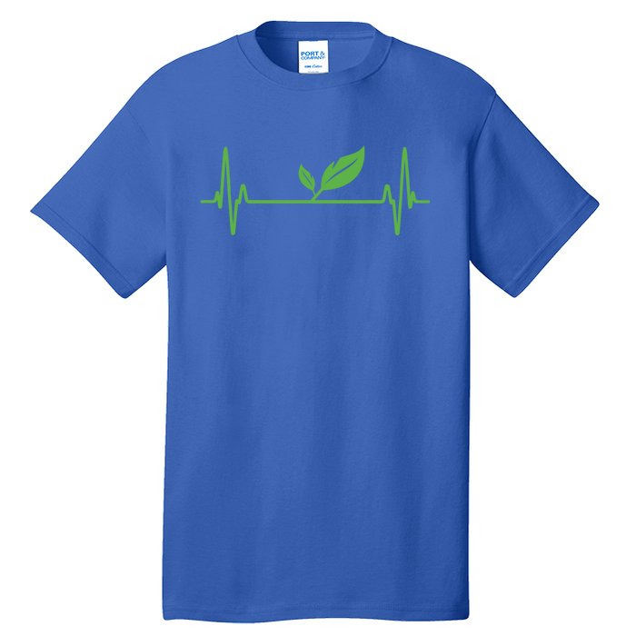 Vegan Or Vegetarian Plant Heartbeat Vegetable Powered Veggie Great Gift Tall T-Shirt