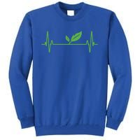 Vegan Or Vegetarian Plant Heartbeat Vegetable Powered Veggie Great Gift Tall Sweatshirt