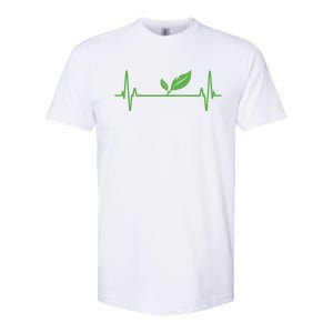 Vegan Or Vegetarian Plant Heartbeat Vegetable Powered Veggie Great Gift Softstyle CVC T-Shirt