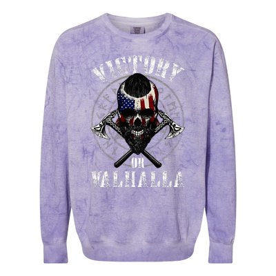 Victory Or Valhalla Colorblast Crewneck Sweatshirt