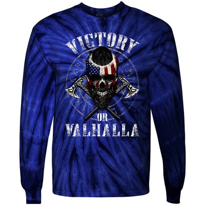 Victory Or Valhalla Tie-Dye Long Sleeve Shirt