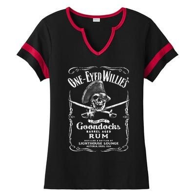 Vintage Oneeyed WillyS Pirate Rum Ladies Halftime Notch Neck Tee