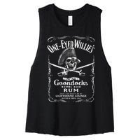 Vintage Oneeyed WillyS Pirate Rum Women's Racerback Cropped Tank