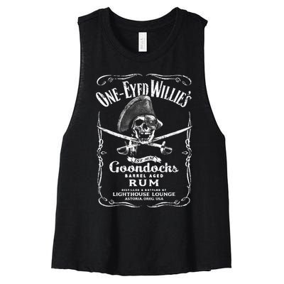 Vintage Oneeyed WillyS Pirate Rum Women's Racerback Cropped Tank