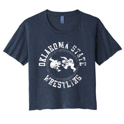 Vintage Oklahoma Wrestling Logo Women's Crop Top Tee