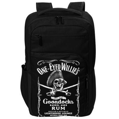 Vintage OneEyed Willy's Pirate Rum With Back Print Tee Impact Tech Backpack