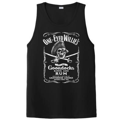 Vintage OneEyed Willy's Pirate Rum With Back Print Tee PosiCharge Competitor Tank