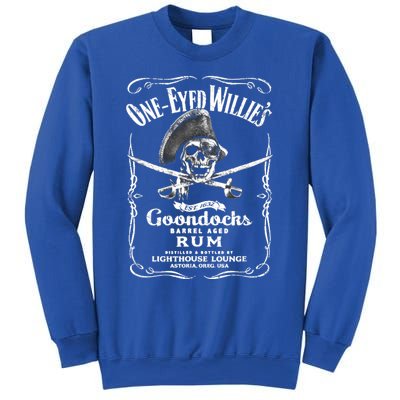 Vintage OneEyed Willy's Pirate Rum With Back Print Tee Sweatshirt